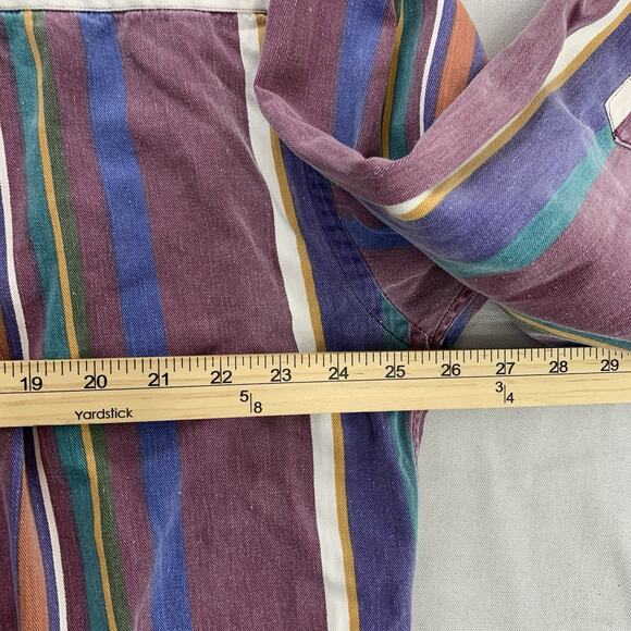 Vtg Chaps CRL Shirt Sz Large Mens Ralph Lauren Striped Button Down Multicolored - Picture 8 of 8